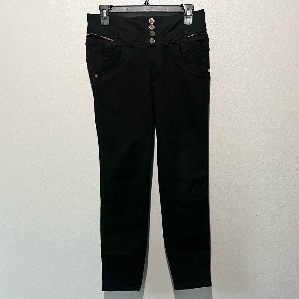 BAXTER- Butt Lifting Black Columbian Jeans Size 11